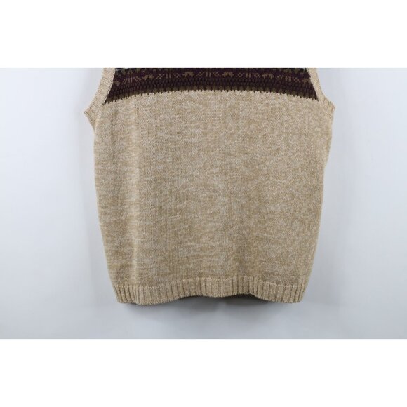 Vintage 90s American Eagle Outfitters Mens Large Fair Isle Knit Sweater Vest - Picture 3 of 9